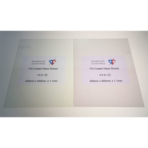 ITO Coated Float Glass Sheet with Sio2 Barrier Layer - Diamond Coatings